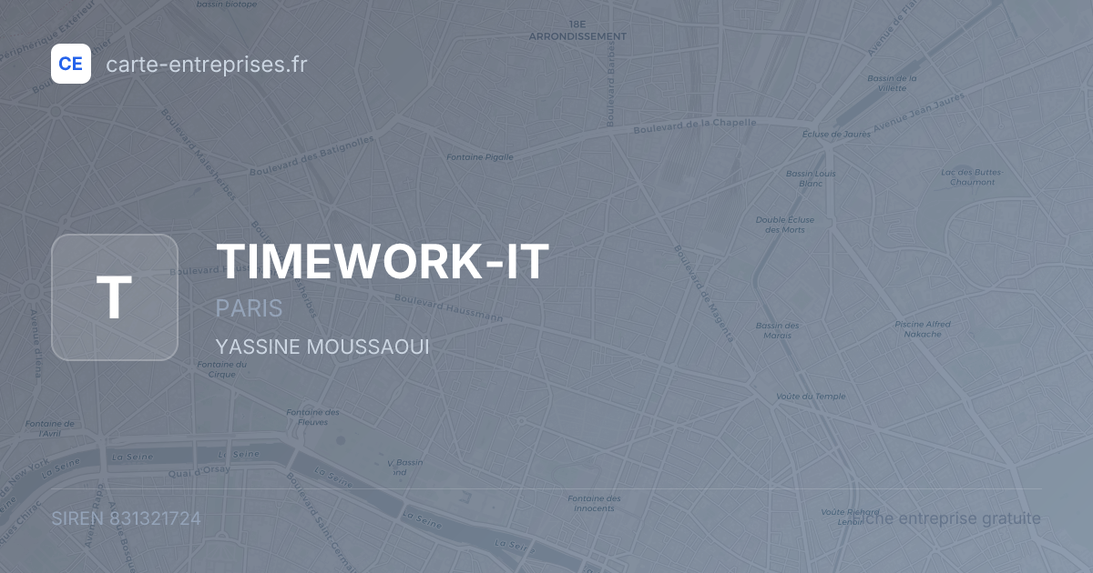 TIMEWORK-IT — 831321724 — fiche entreprise