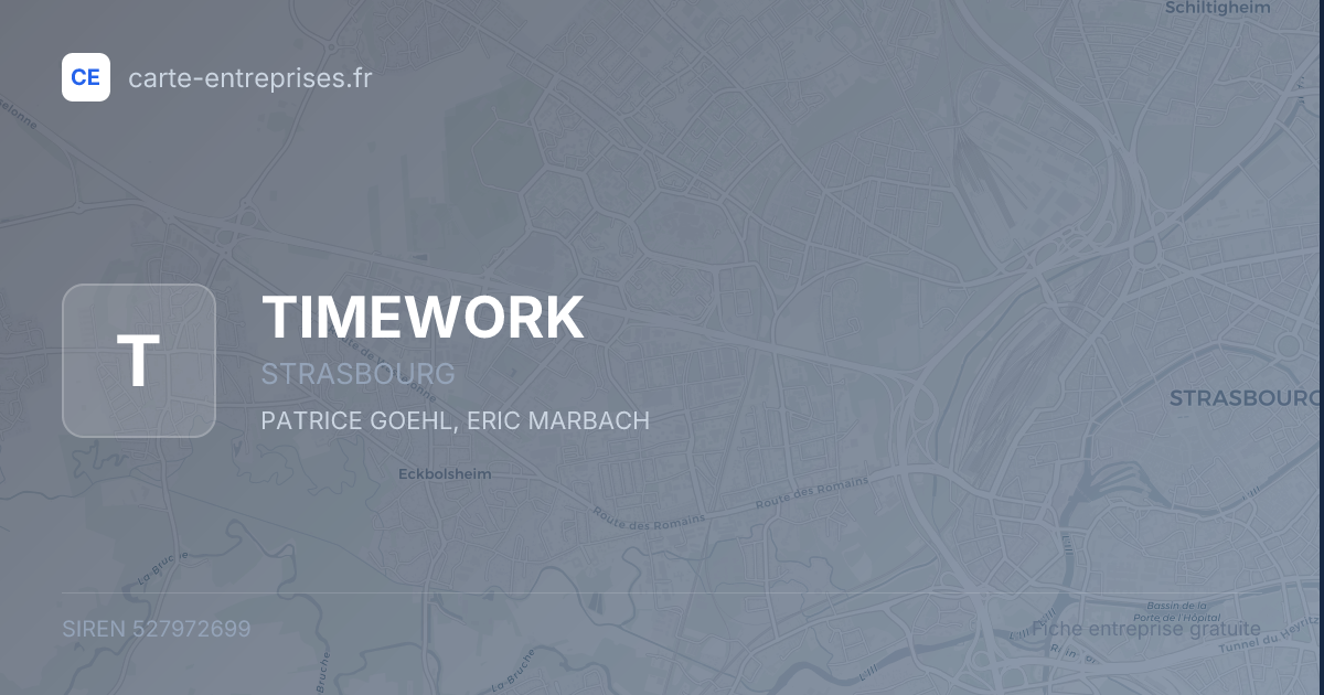 TIMEWORK — 527972699 — fiche entreprise