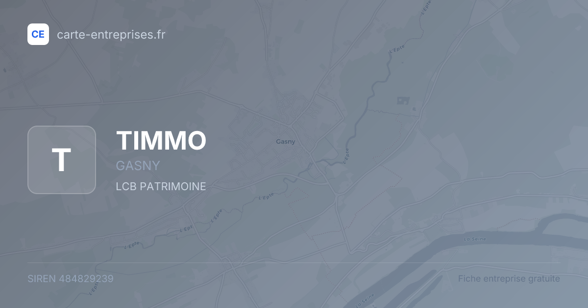 TIMMO — 484829239 — fiche entreprise