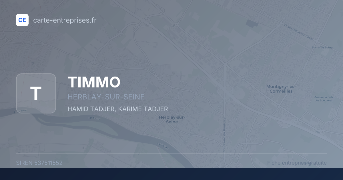 TIMMO — 537511552 — fiche entreprise