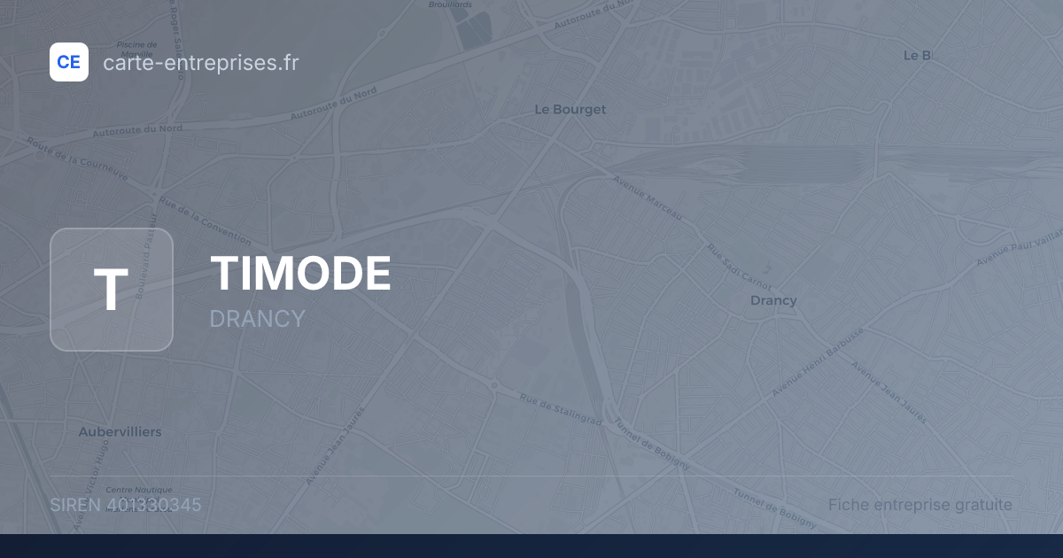 TIMODE — 401330345 — fiche entreprise