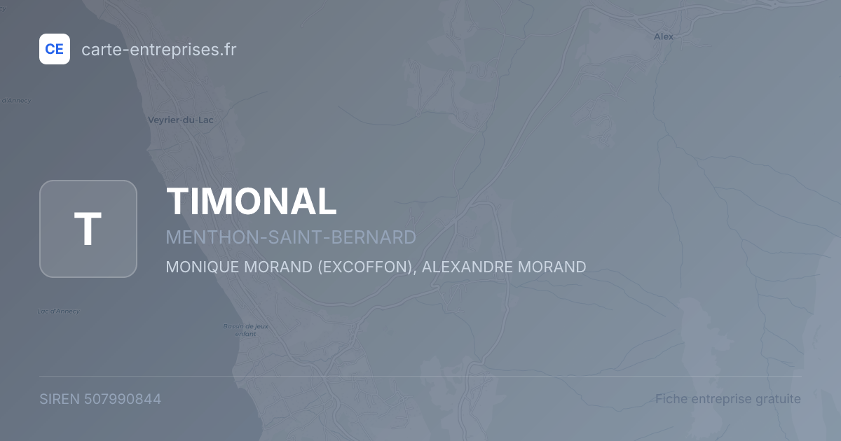 TIMONAL — 507990844 — fiche entreprise