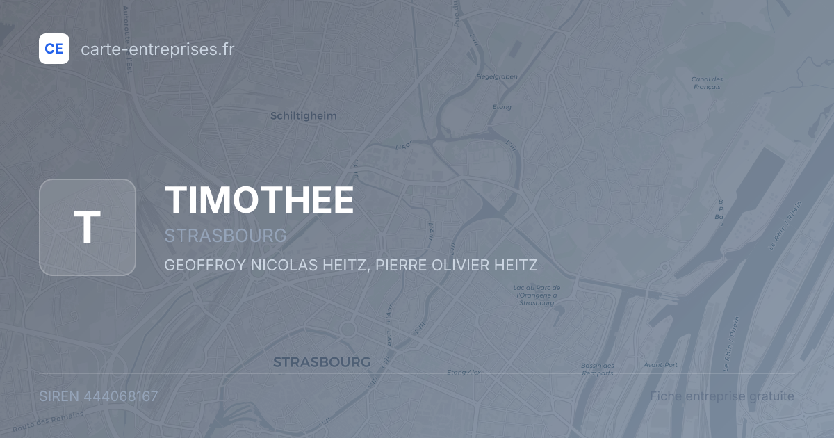 TIMOTHEE — 444068167 — fiche entreprise