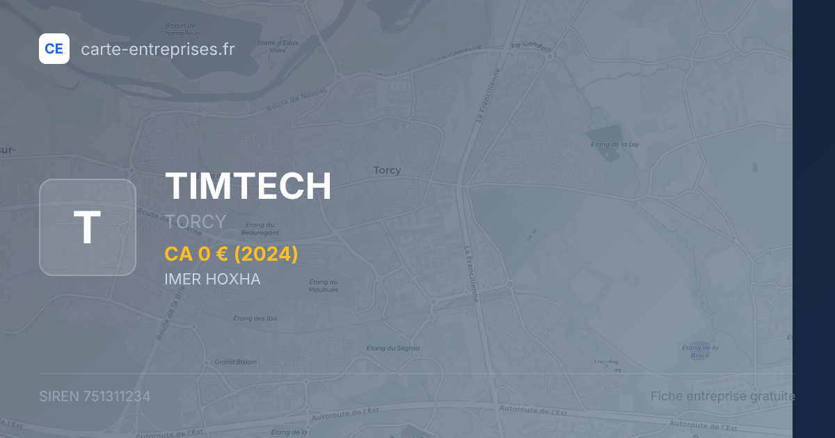 TIMTECH — 751311234 — fiche entreprise