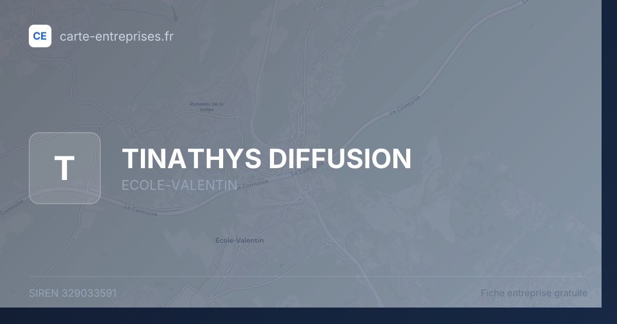 TINATHYS DIFFUSION — 329033591 — fiche entreprise