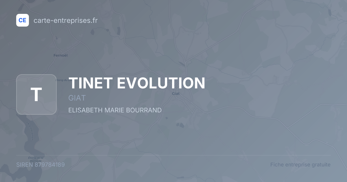TINET EVOLUTION — 879784189 — fiche entreprise