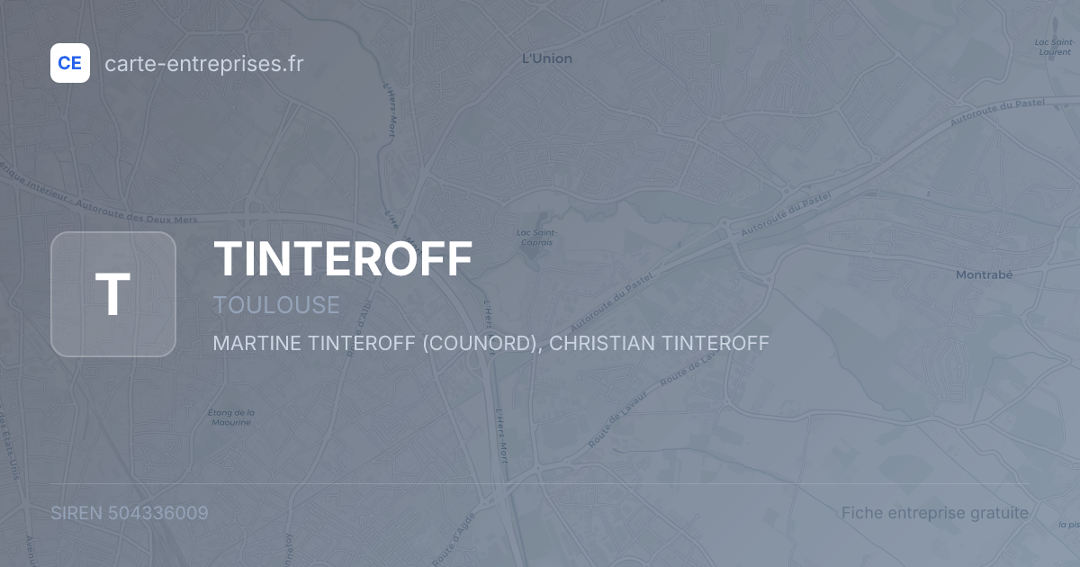 TINTEROFF — 504336009 — fiche entreprise