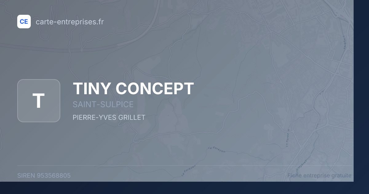 TINY CONCEPT — 953568805 — fiche entreprise