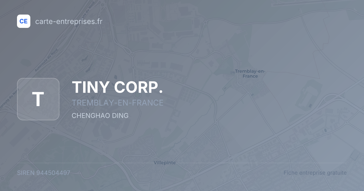 TINY CORP. — 944504497 — fiche entreprise