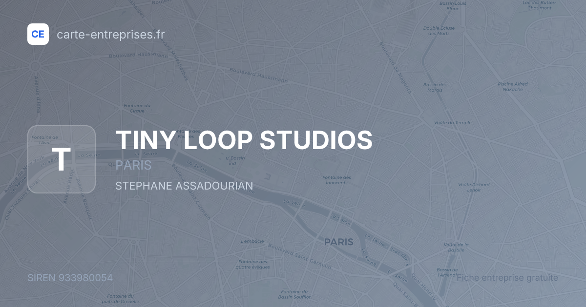 TINY LOOP STUDIOS — 933980054 — fiche entreprise