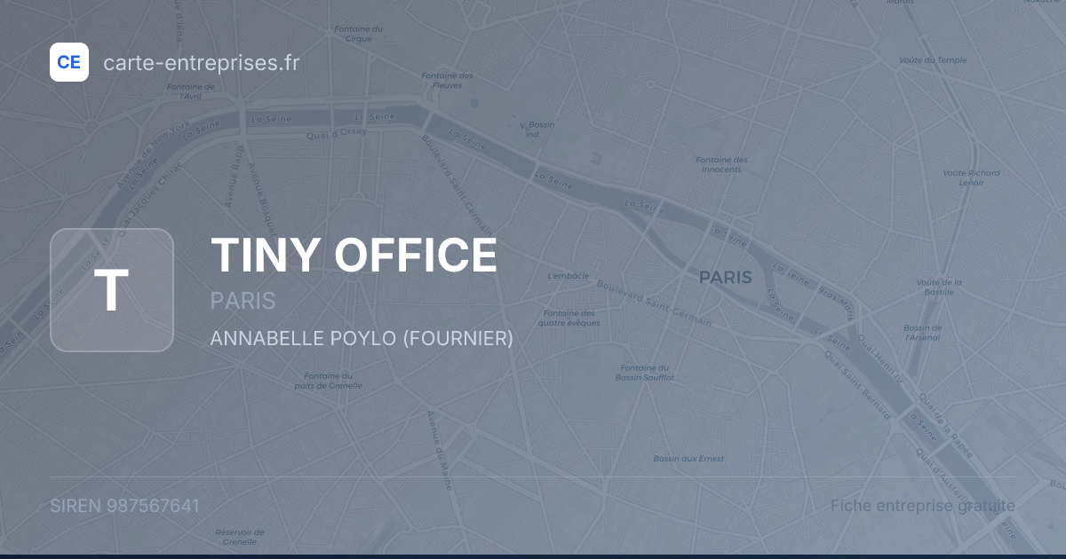 TINY OFFICE — 987567641 — fiche entreprise