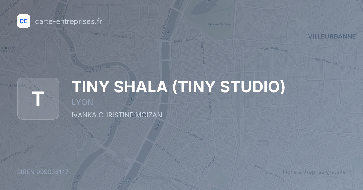 TINY SHALA (TINY STUDIO) — 909036147 — fiche entreprise