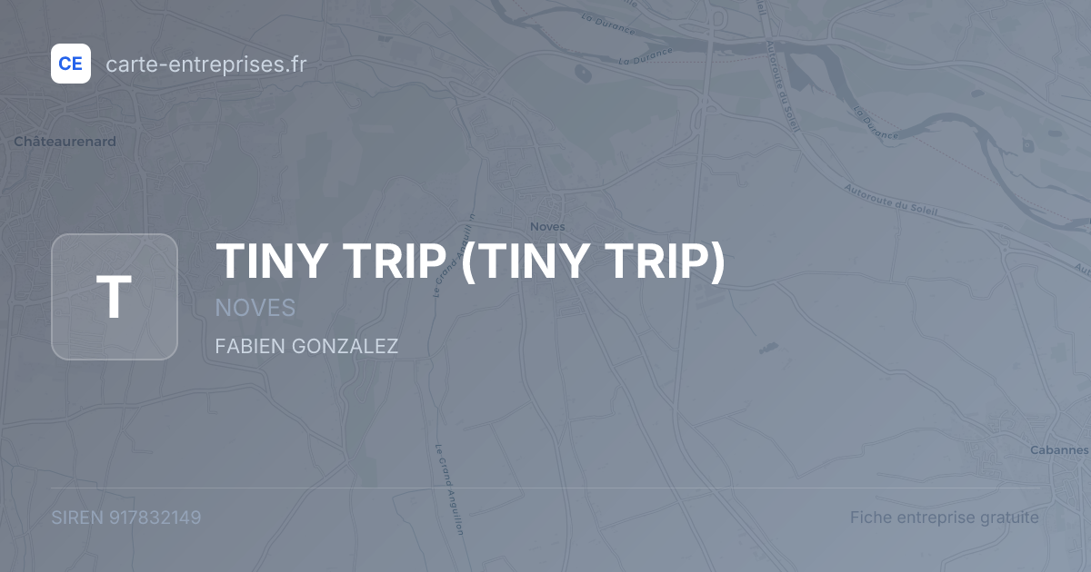TINY TRIP — 917832149 — fiche entreprise