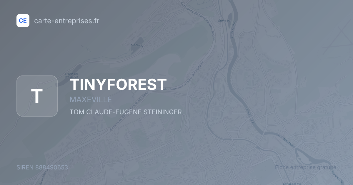 TINYFOREST — 888490653 — fiche entreprise