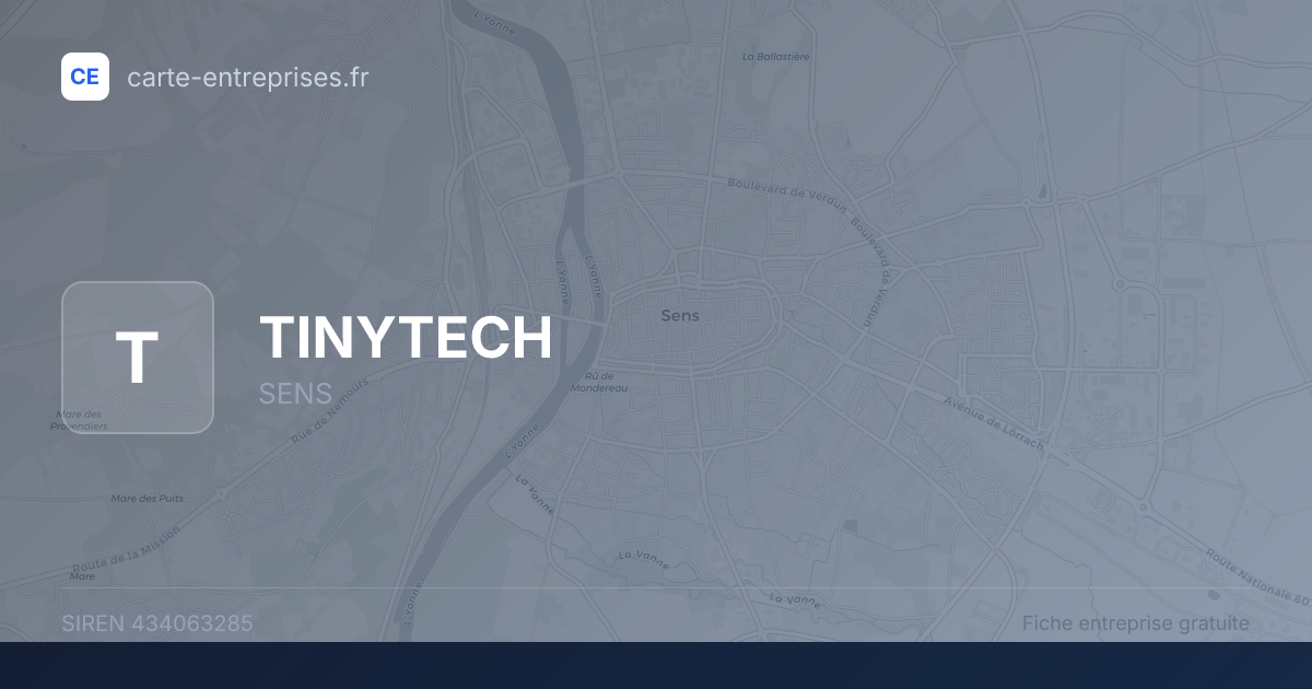 TINYTECH — 434063285 — fiche entreprise