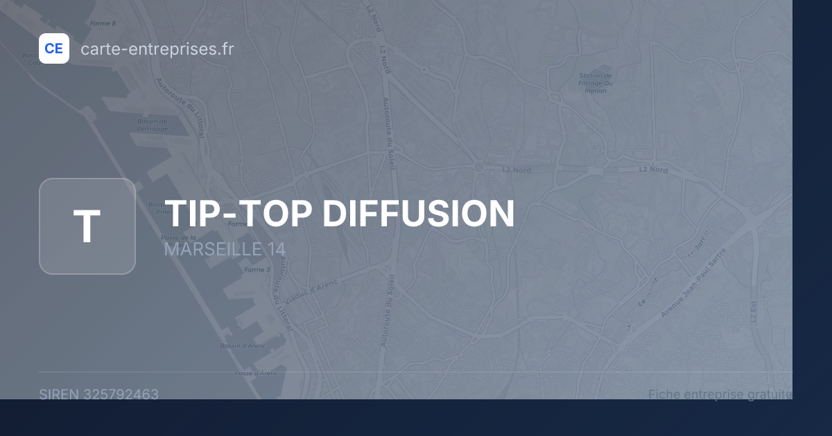 TIP-TOP DIFFUSION — 325792463 — fiche entreprise