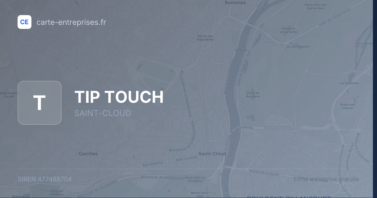 TIP TOUCH — 477488704 — fiche entreprise