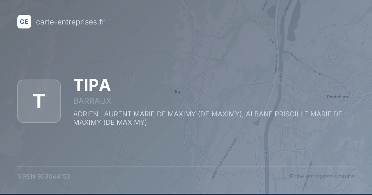 TIPA — 953044153 — fiche entreprise