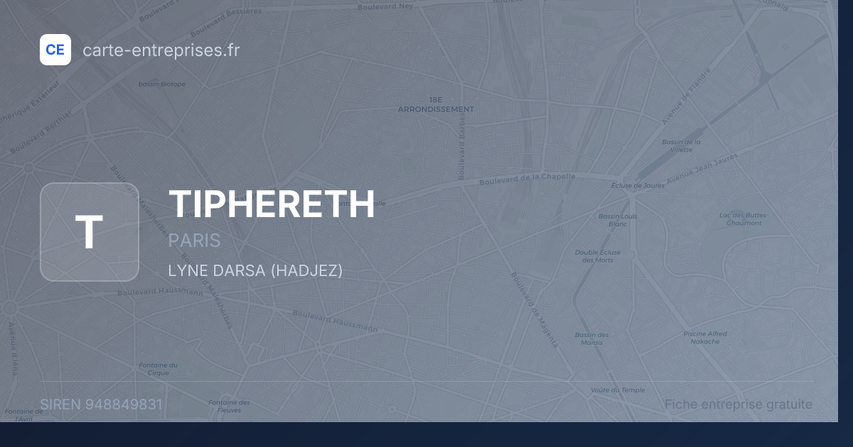 TIPHERETH — 948849831 — fiche entreprise