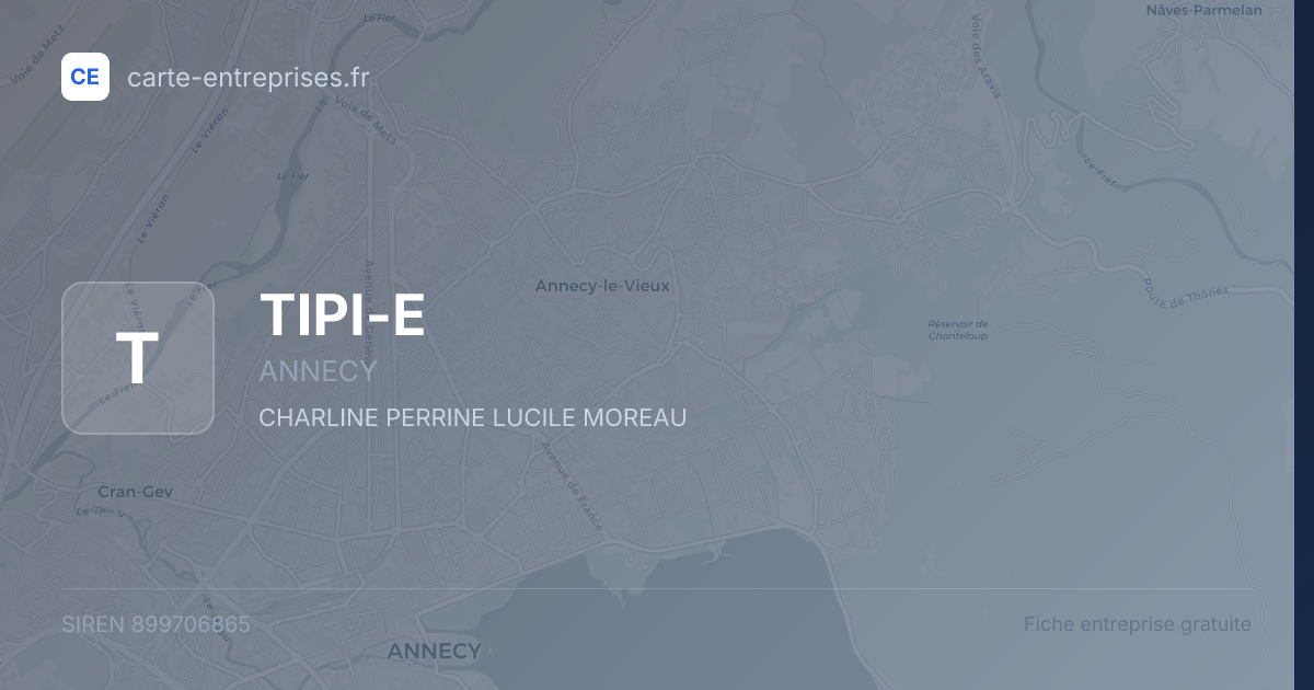 TIPI-E — 899706865 — fiche entreprise