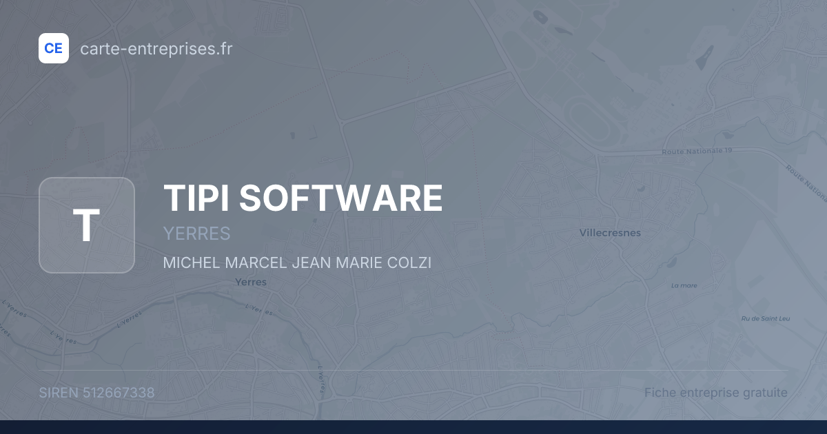 TIPI SOFTWARE — 512667338 — fiche entreprise