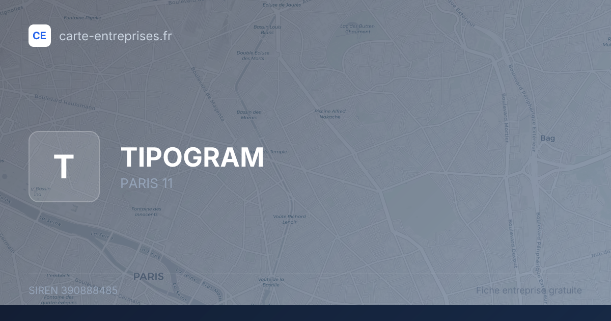 TIPOGRAM — 390888485 — fiche entreprise