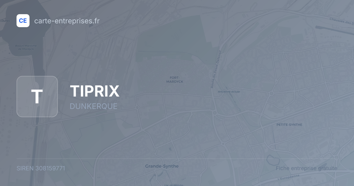 TIPRIX — 308159771 — fiche entreprise
