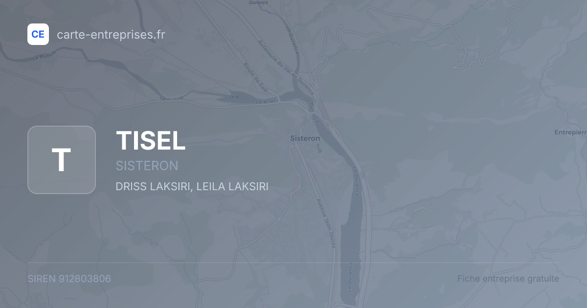 TISEL — 912803806 — fiche entreprise