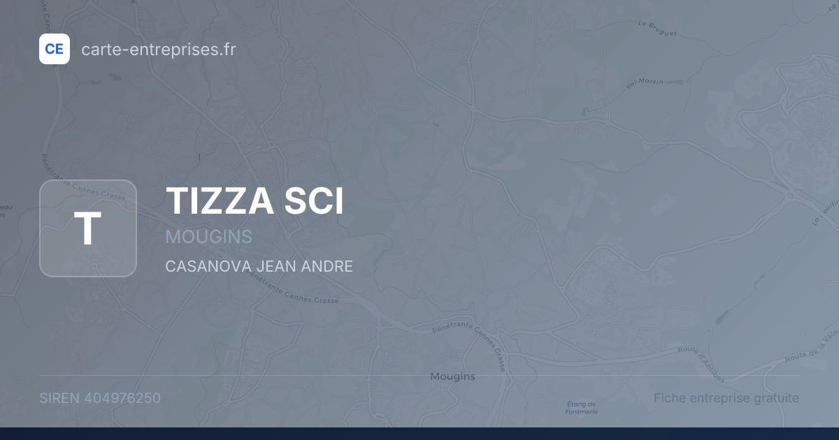 TIZZA SCI — 404976250 — fiche entreprise