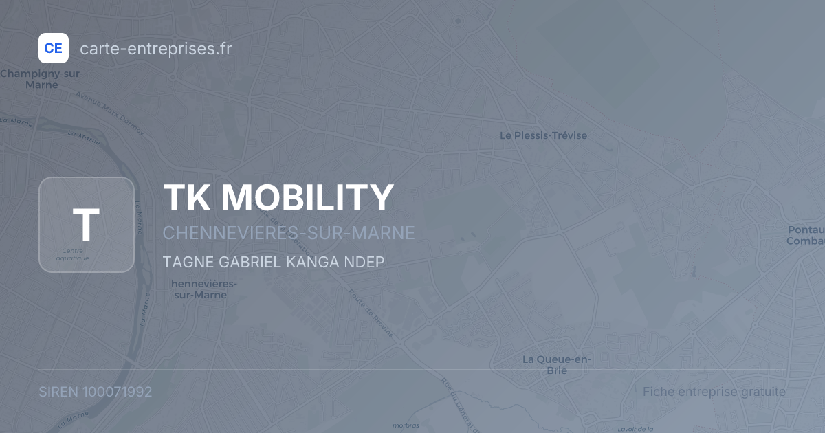 TK MOBILITY — 100071992 — fiche entreprise