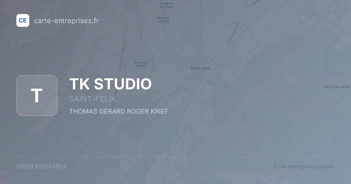 TK STUDIO — 995154804 — fiche entreprise