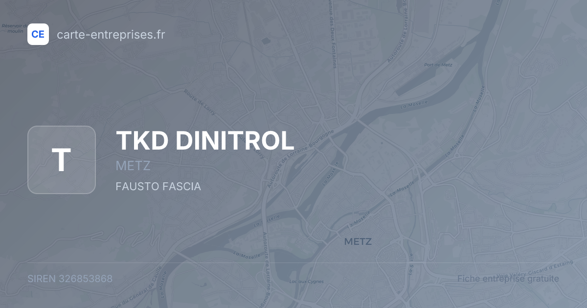 TKD DINITROL — 326853868 — fiche entreprise