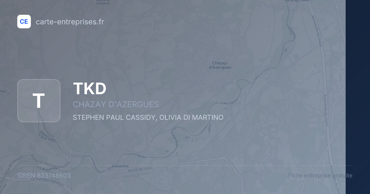 TKD — 823748603 — fiche entreprise