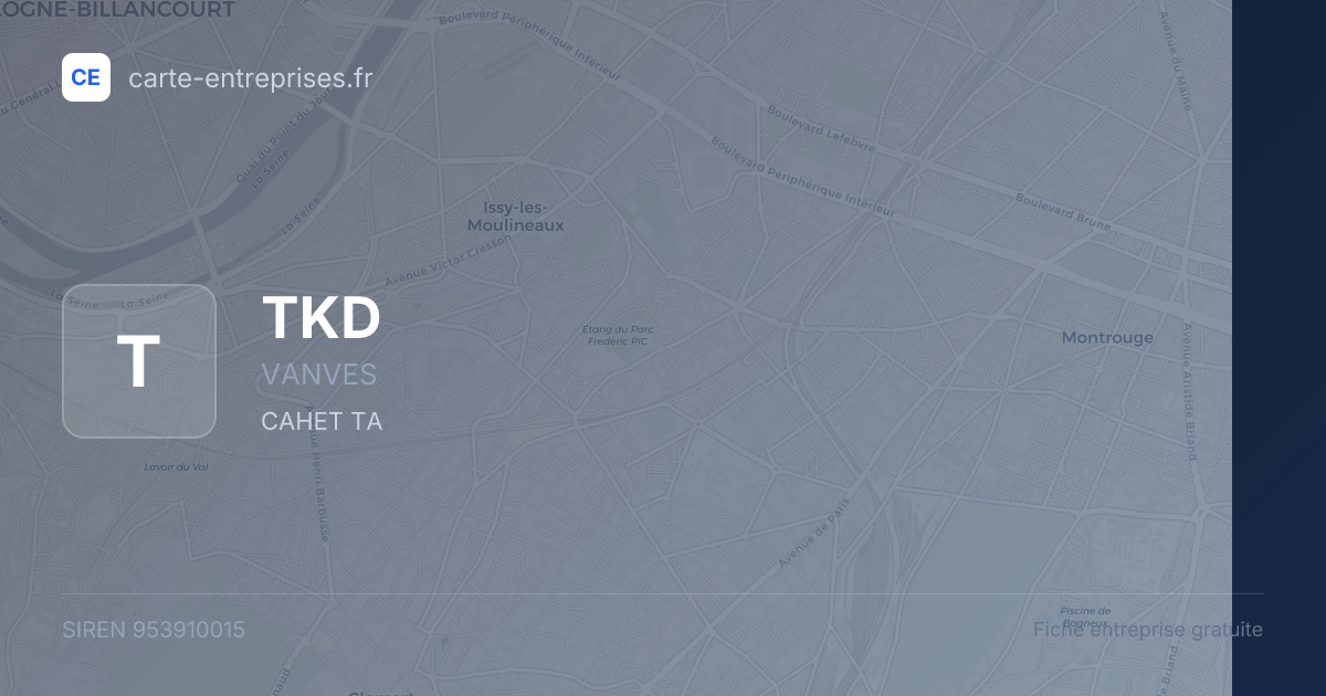 TKD — 953910015 — fiche entreprise