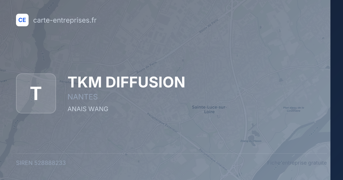 TKM DIFFUSION — 528888233 — fiche entreprise