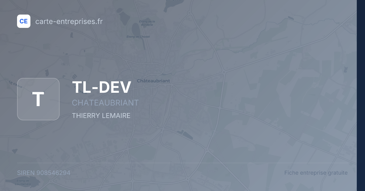 TL-DEV — 908546294 — fiche entreprise