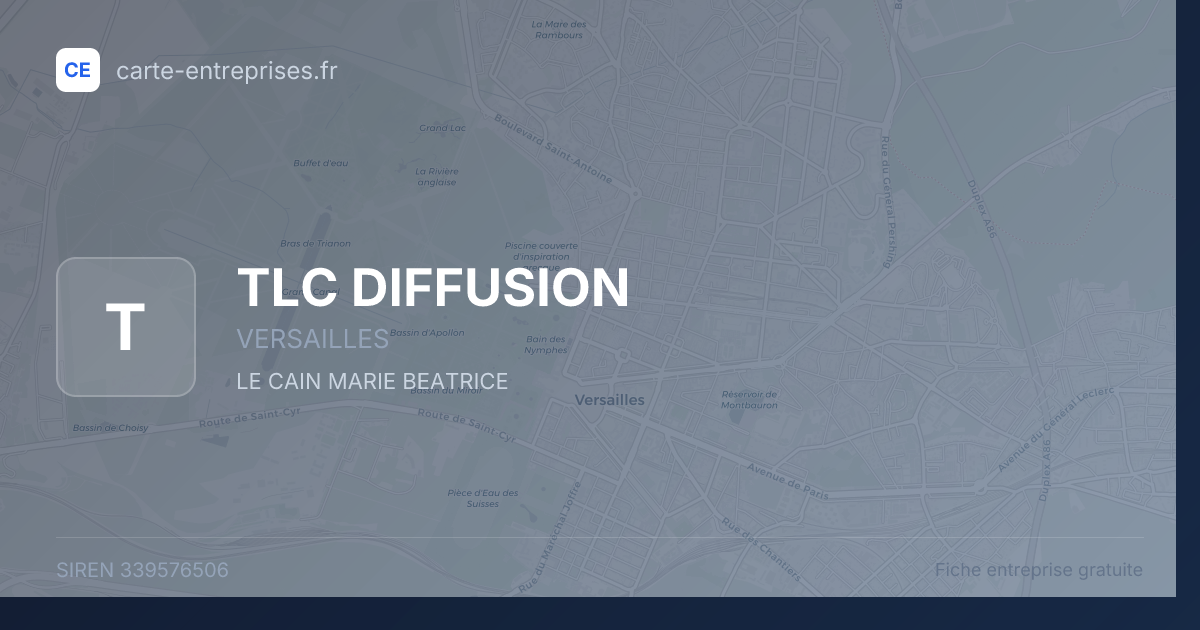 TLC DIFFUSION — 339576506 — fiche entreprise