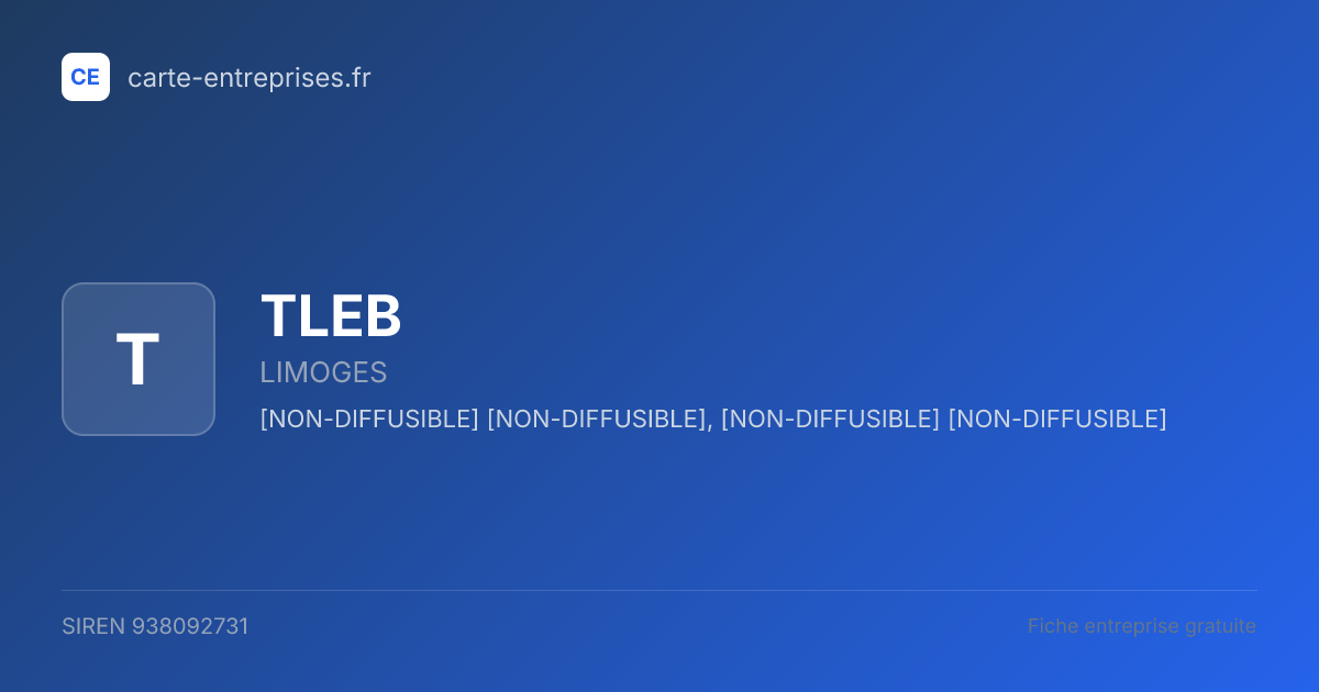 TLEB — 938092731 — fiche entreprise