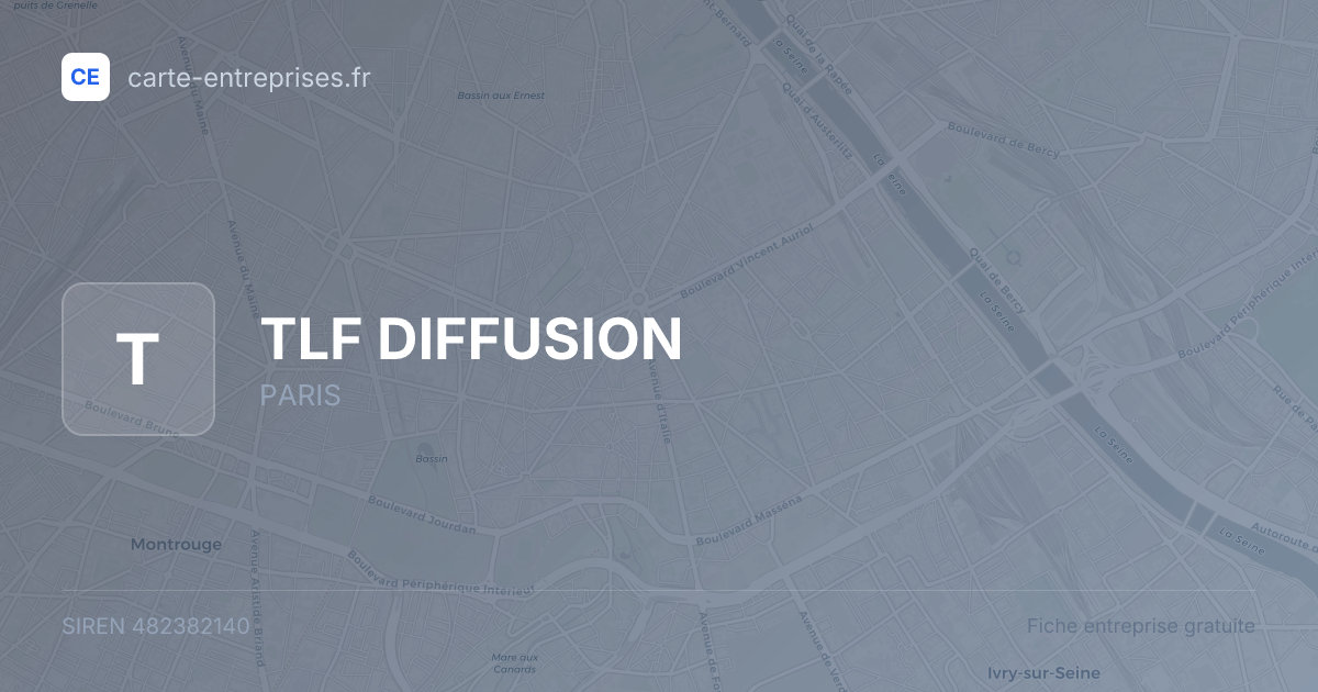 TLF DIFFUSION — 482382140 — fiche entreprise