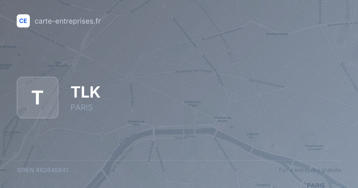 TLK — 482646841 — fiche entreprise