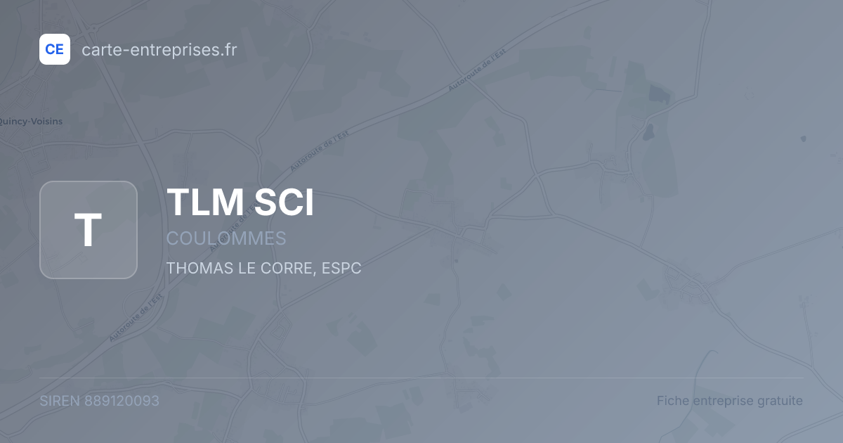 TLM SCI — 889120093 — fiche entreprise