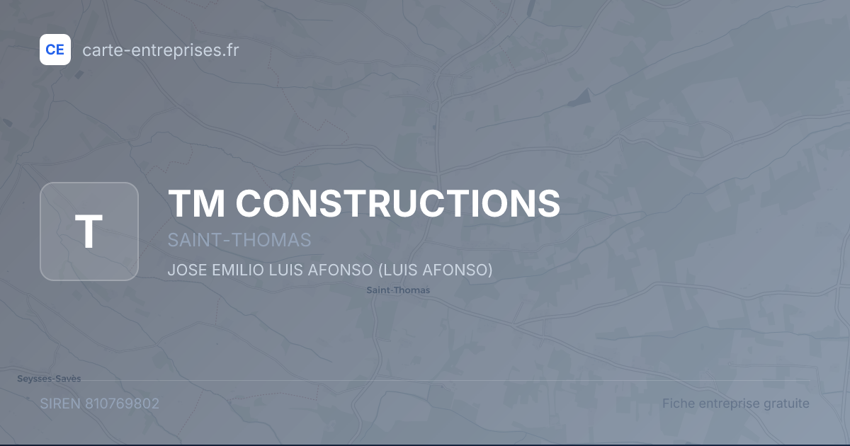 TM CONSTRUCTIONS — 810769802 — fiche entreprise