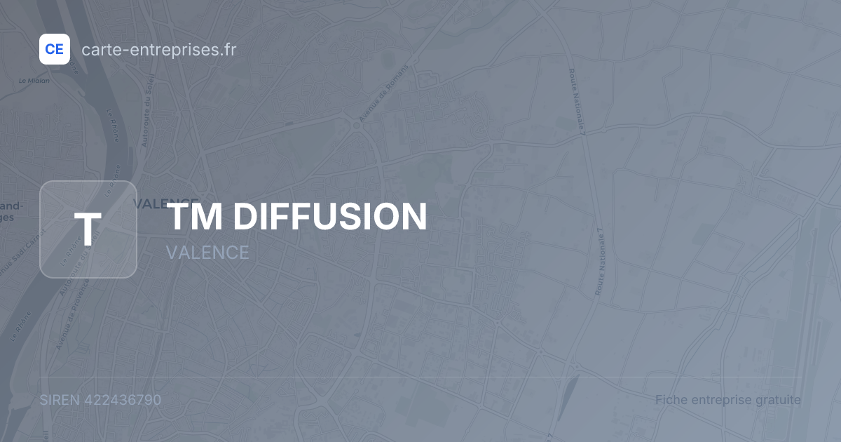 TM DIFFUSION — 422436790 — fiche entreprise