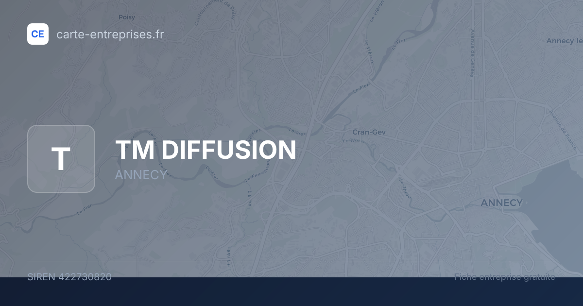 TM DIFFUSION — 422730820 — fiche entreprise