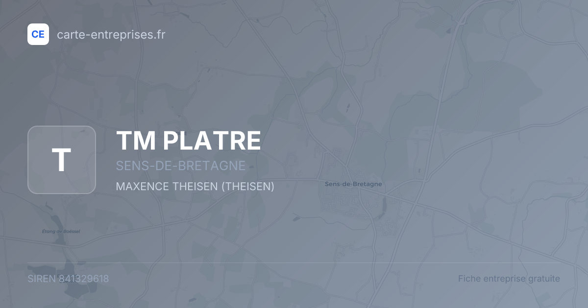 TM PLATRE — 841329618 — fiche entreprise