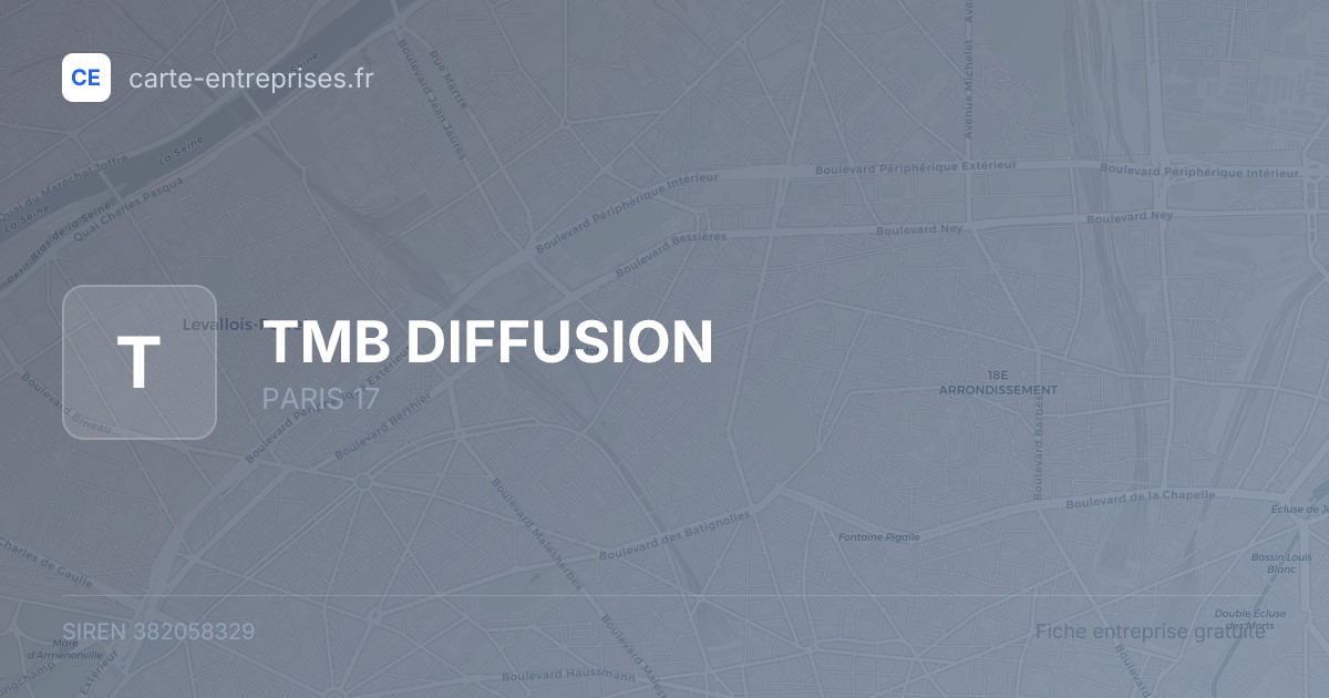 TMB DIFFUSION — 382058329 — fiche entreprise