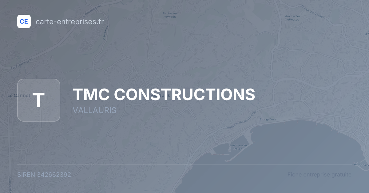 TMC CONSTRUCTIONS — 342662392 — fiche entreprise