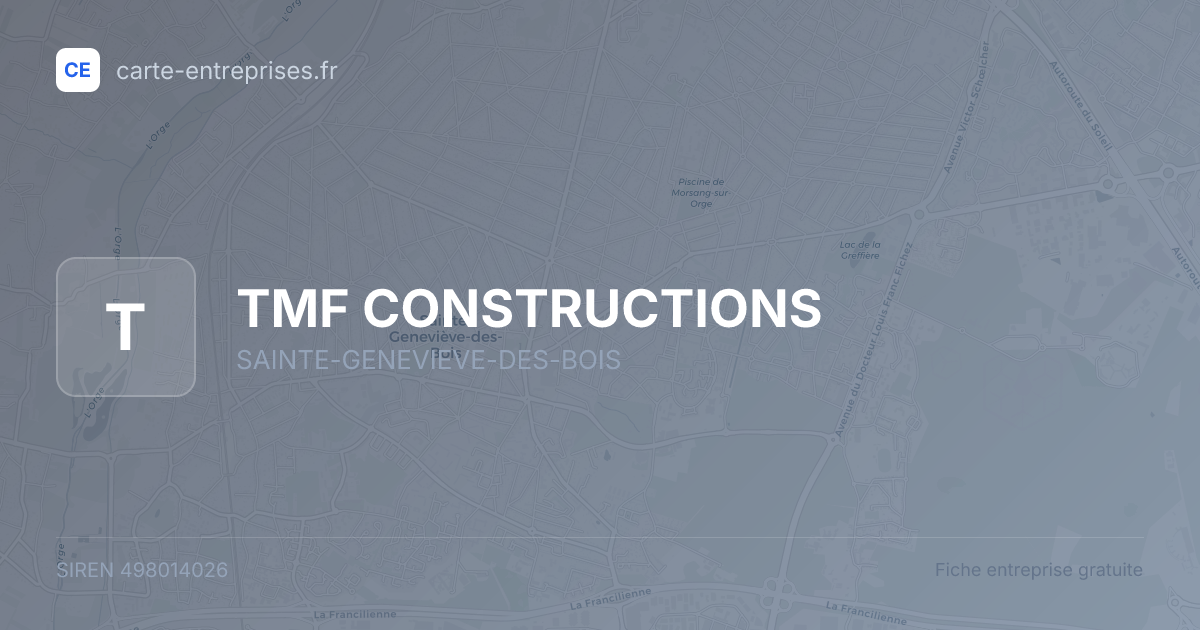 TMF CONSTRUCTIONS — 498014026 — fiche entreprise