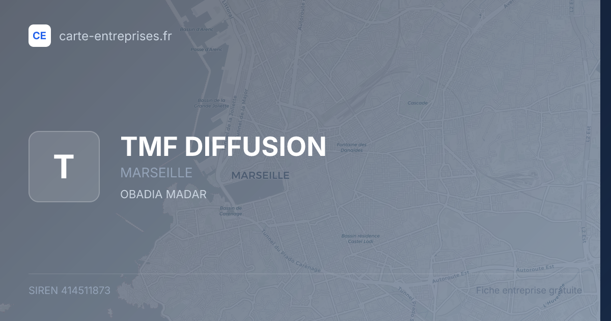 TMF DIFFUSION — 414511873 — fiche entreprise