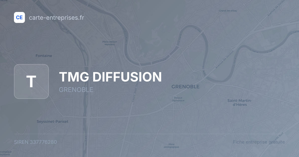 TMG DIFFUSION — 337776280 — fiche entreprise